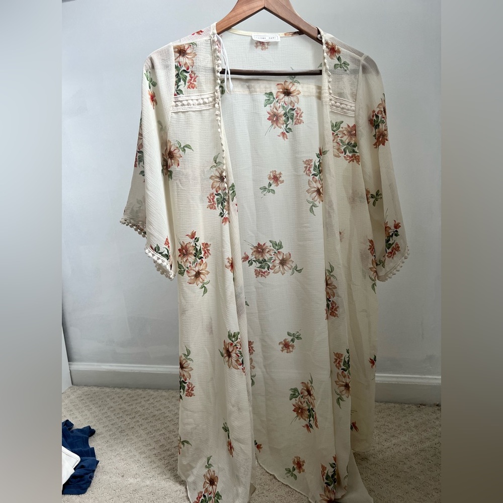 Emory park floral cardigan cover. Long.
